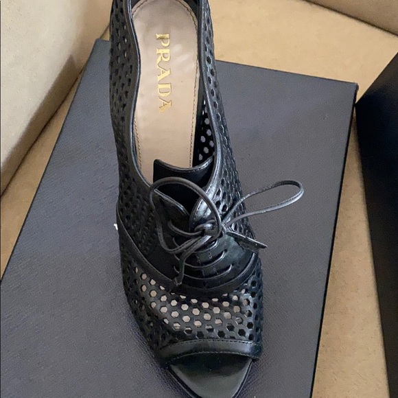 Authentic Prada Peep Toe Heels - Picture 2 of 13